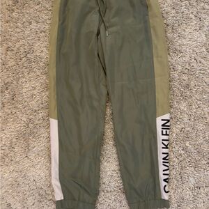 Calvin Klein Green and Cream Joggers